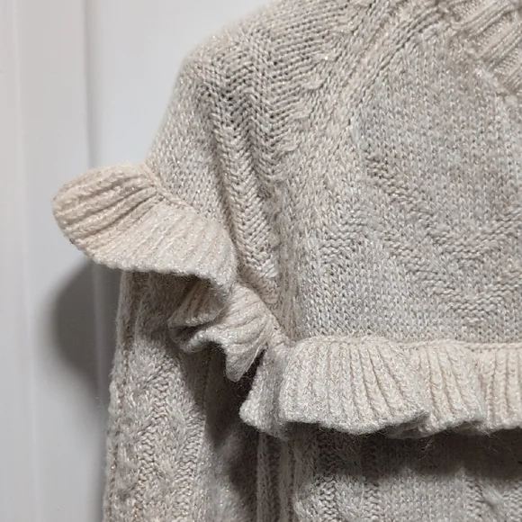 Ivanka Trump Cream Ruffle Sweater - Picture 3 of 11